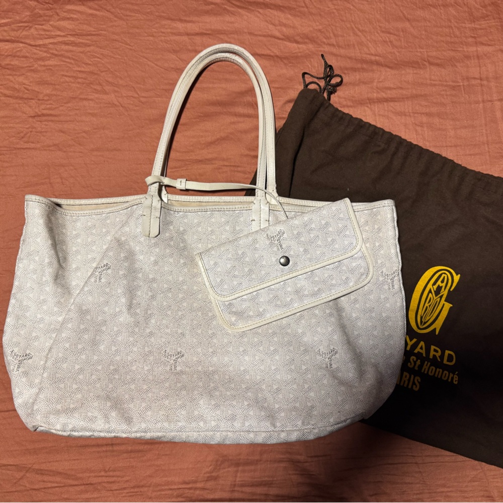 Authentic Goyard White MM Tote bag